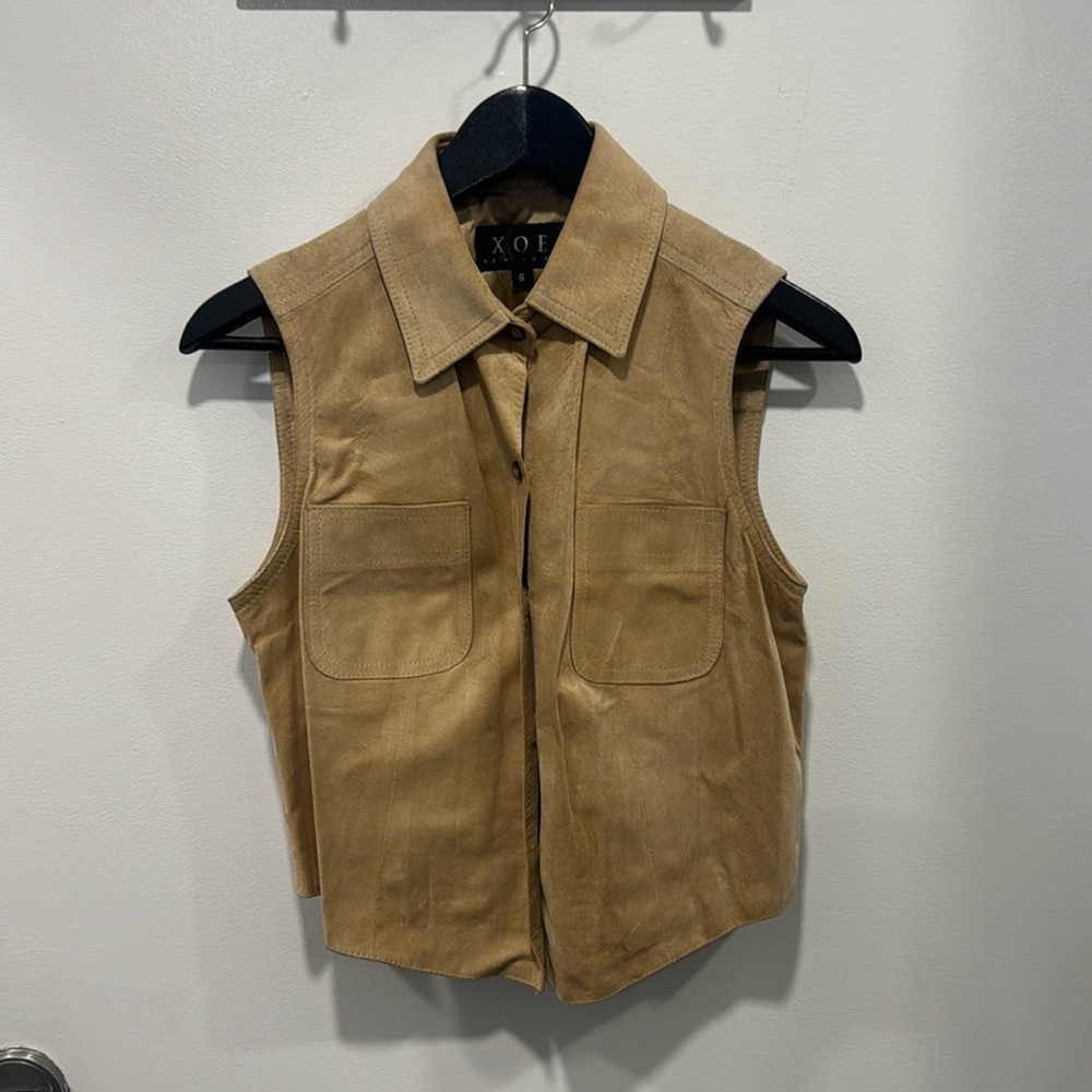 XOE New York Suede Tan Vest